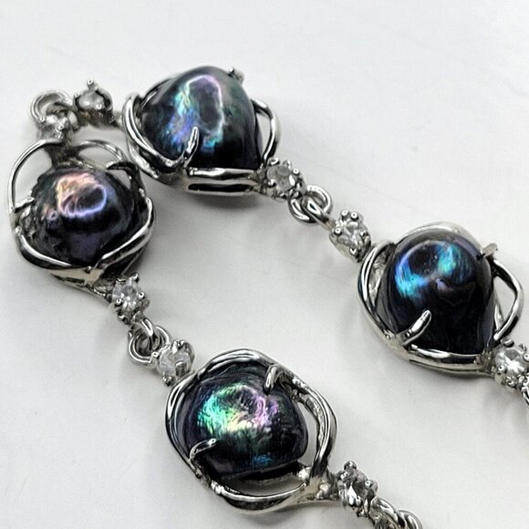 Stunning Black Baroque Pearl Bracelet - Picture 8 of 10